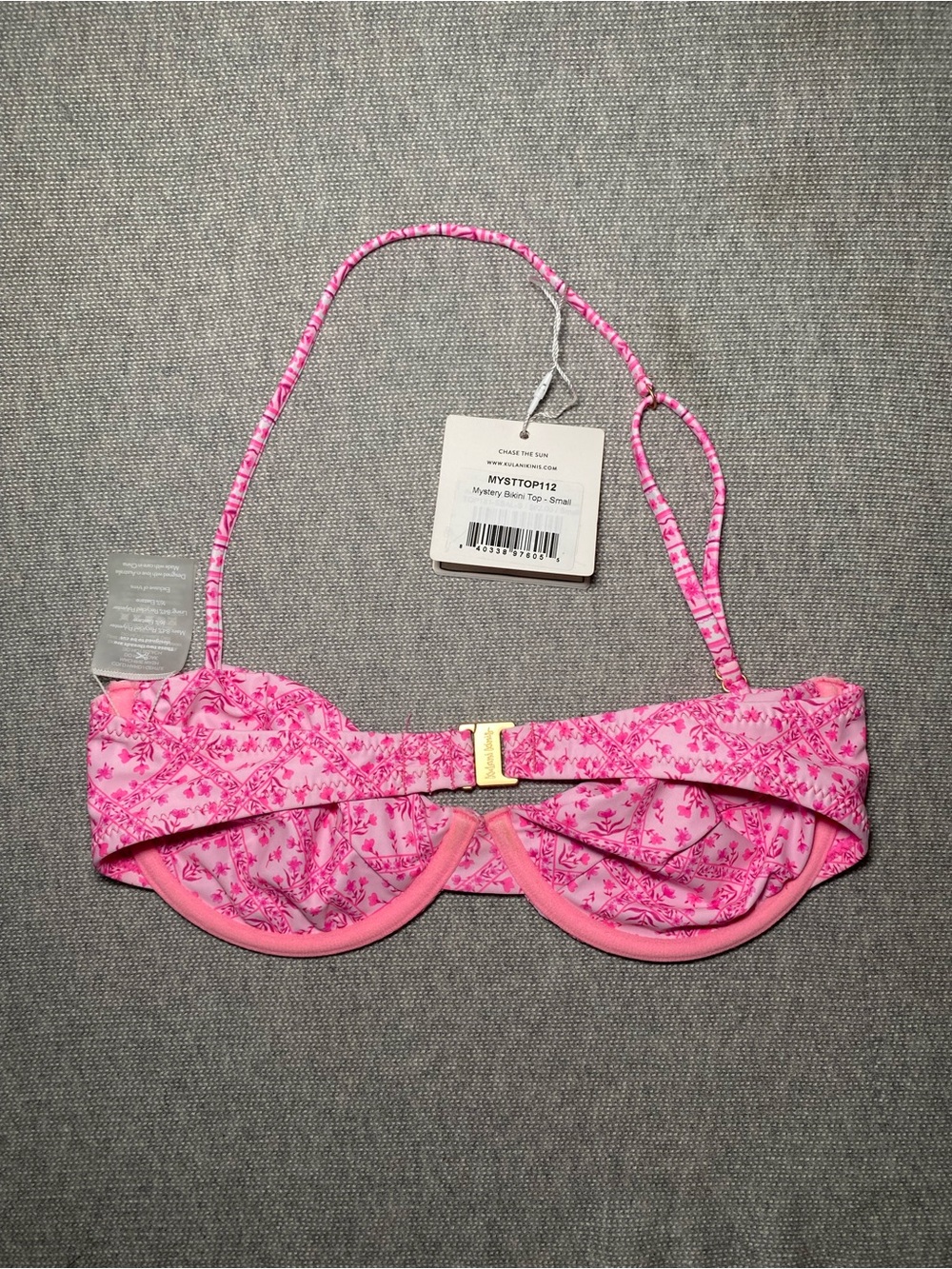 Kulani Kinis Retro Balconette Bra Bikini Top - Starlight Saloon Sz Small - Picture 4 of 5